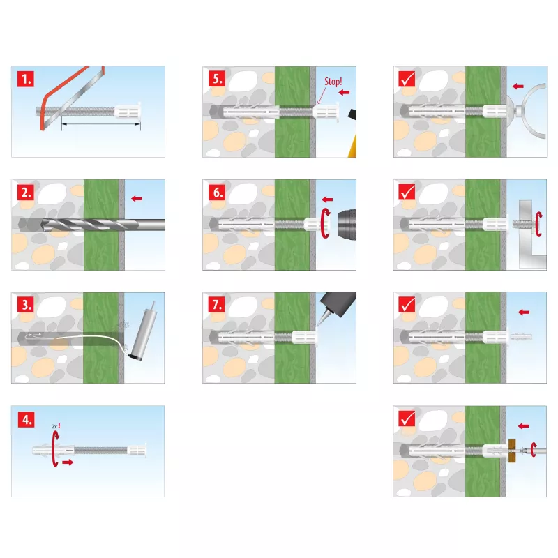 TOX Thermo Proff Mini afstandmontagesysteem voor WDVS, 2 stuks 084600381