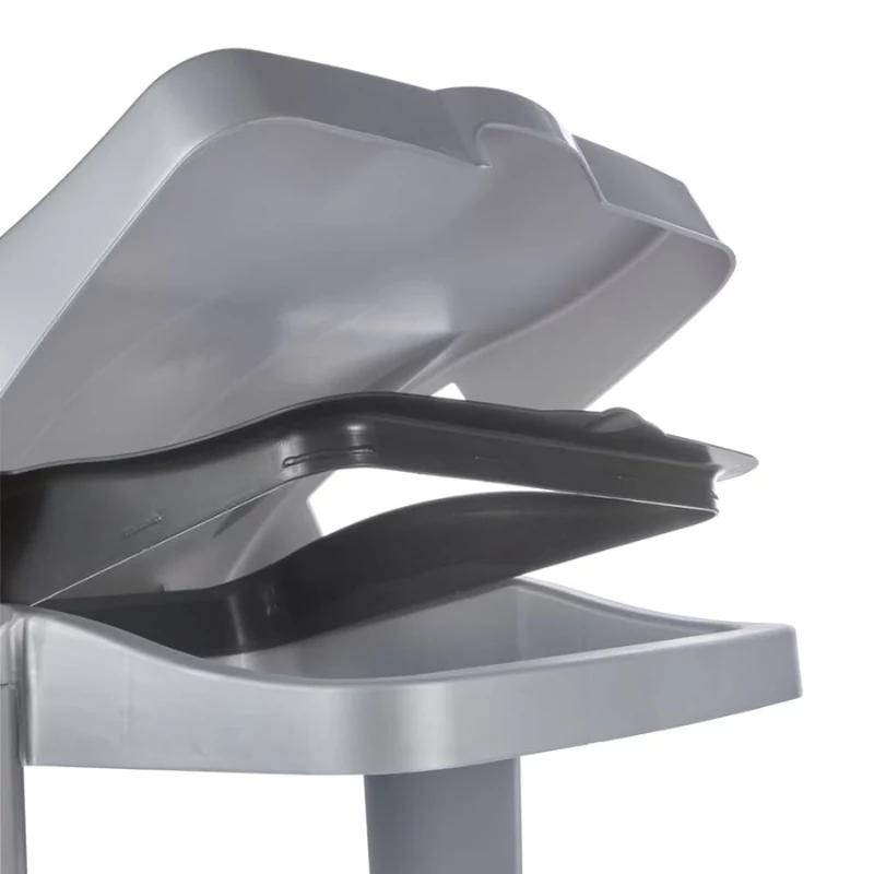 KEEEPER afvalbak-systeem Ole 35x40x75cm licht zilver
