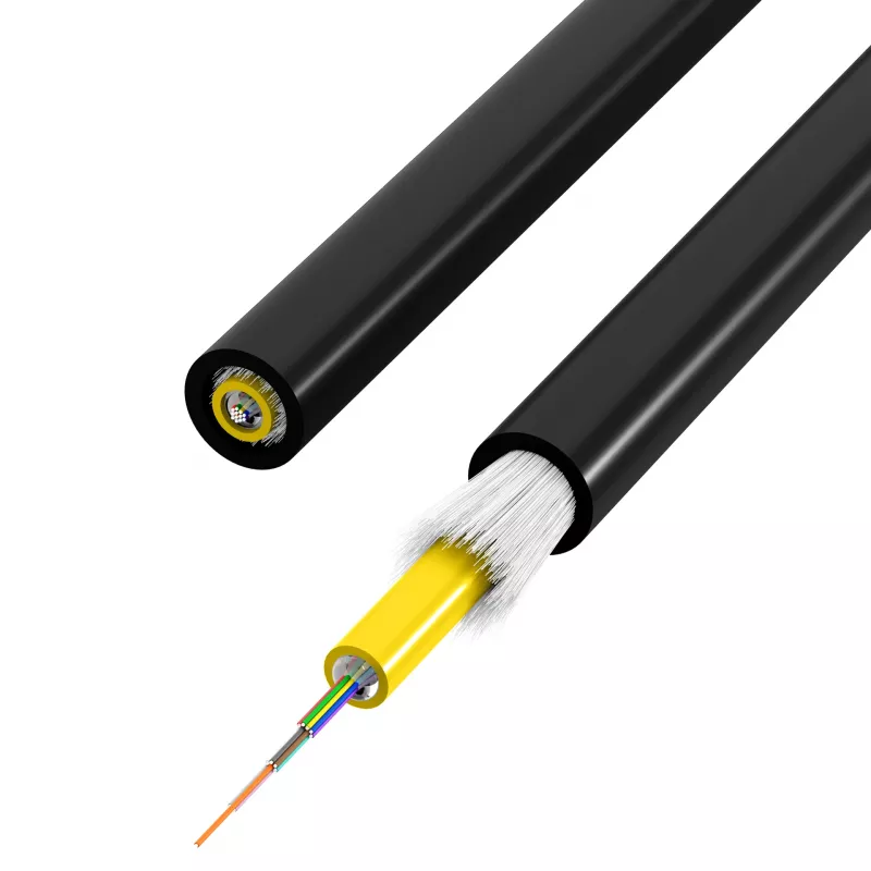 INFRALAN U-DQ(ZN)BH OM3 4G (1x4) Eca 2000N LSZH zwart 5,8mm glasvezelkabel 54504.1D-E2