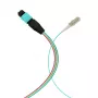 MPO-PLUS (M) naar LC fanout-kabel OM3 12 vezels type B LSZH aqua 1m MPOM12LCOM3-1