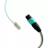 MPO-PLUS (M) naar LC fanout-kabel OM3 12 vezels type B LSZH aqua 1m MPOM12LCOM3-1