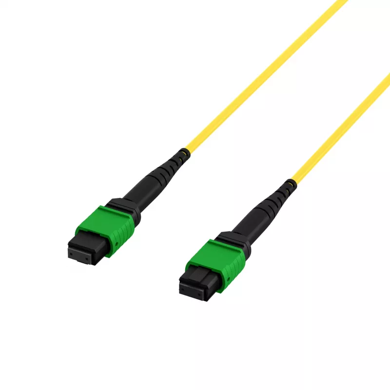 EFB Elektronik MPOF8MPOFOS2-3 MPO-PLUS APC bus naar MPO-PLUS APC bus OS2 singlemode 8-vezels type B LSZH geel patchkabel, 3 m