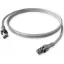 ZVK GmbH EasyLan PushPull Cat 6 STP patchkabel, RJ-45 stekker naar RJ-45 stekker, 1 m, grijs, aangegoten knikbescherming CPP1OACACA0010