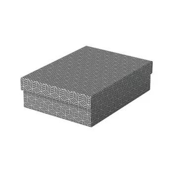 Esselte Home opberg- en geschenkdoos M, 3-set, grijs, 100% gerecycled golfkarton, afneembaar deksel 628285
