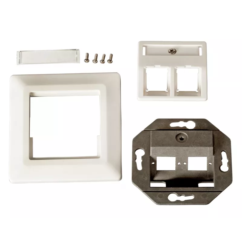 EFB ET-25085FO glasvezel-raamset voor 2x E2000, SC simplex, LC duplex, RAL 9010