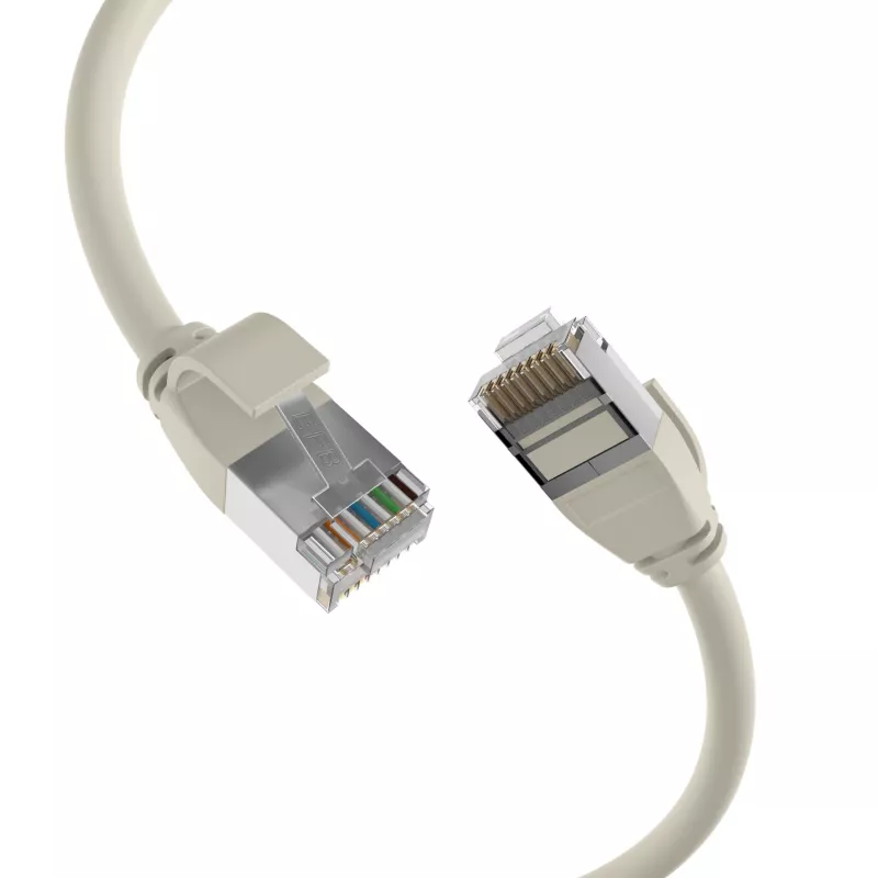 EFB-Elektronik RJ45 patchkabel Cat.6A U/FTP TPE 4mm Ultraflex grijs 1,5m K5547GR.1,5
