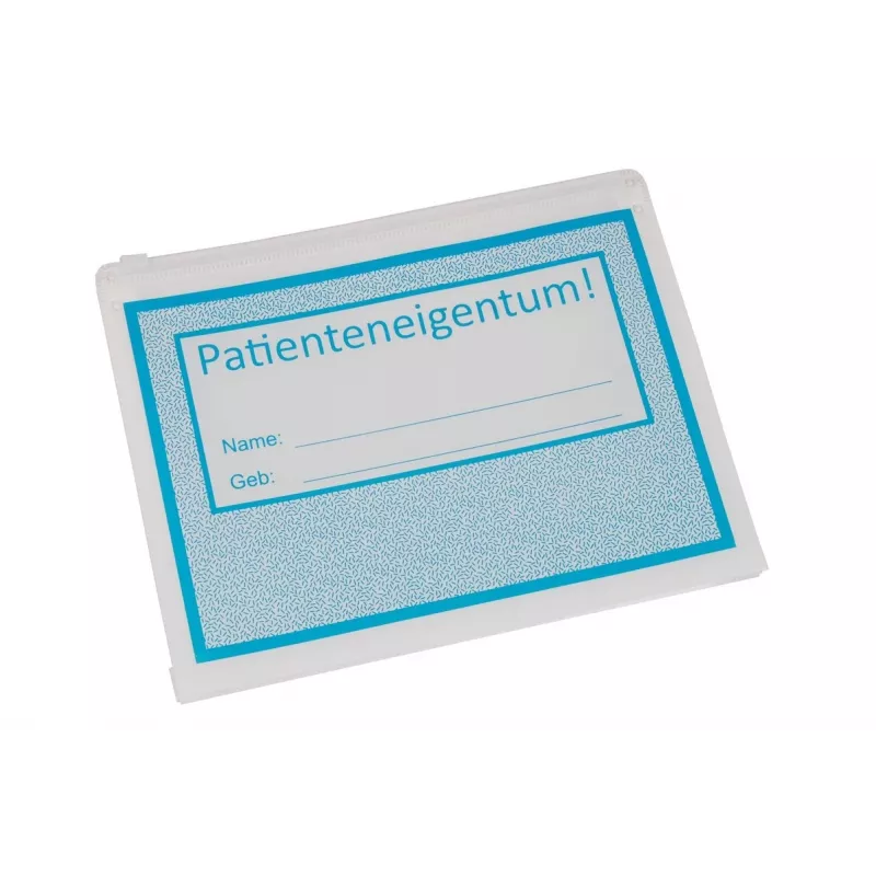 BOI Dokutech patiënteigendom slider-zip-zakjes blauw/wit, 10 stuks 9318-00061