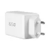 EFB Elektronik 65W GaN wandlader 2x USB-C + USB-A PD3.0 QC3.0 wit G651A2CE