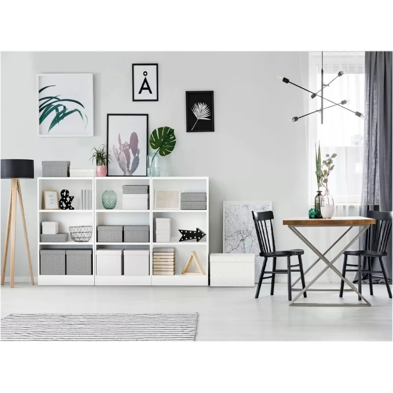 LEITZ Home Cube Opbergbox-set met 3 stuks, wit, 100% gerecycled golfkarton, afneembaar deksel 628288