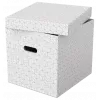 LEITZ Home Cube Opbergbox-set met 3 stuks, wit, 100% gerecycled golfkarton, afneembaar deksel 628288