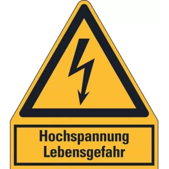 HEIN Industrieschilder 172863 hoogspanning levensgevaar waarschuwingscombinatiebord, kunststof