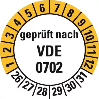 HEIN Industrieschilder 188207 VDE 0702 keurplaatjes, weken 26-31, 20 mm, permanentlijm, 500 per rol