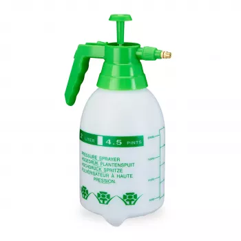 Relaxdays drukspuit, 2 L, wit/groen (10030042)
