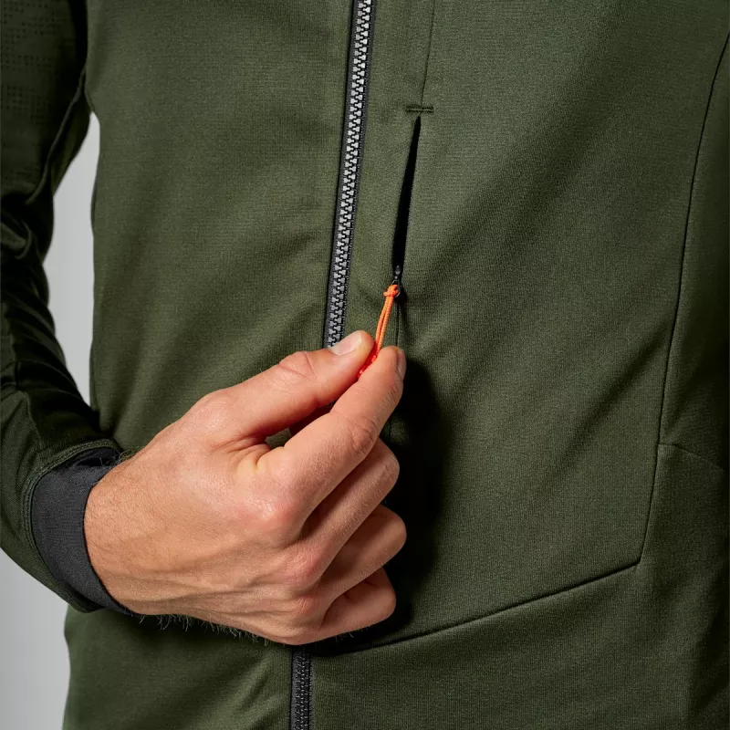 Salewa Sella Crevasse jas heren fleece - Dark Olive, maat M