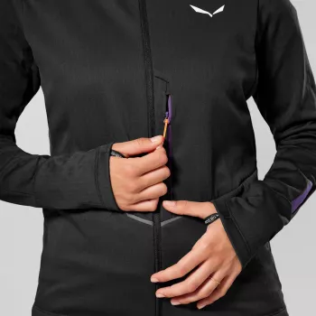 Salewa Pedroc PL 3 jas dames fleece - Black Out XXS