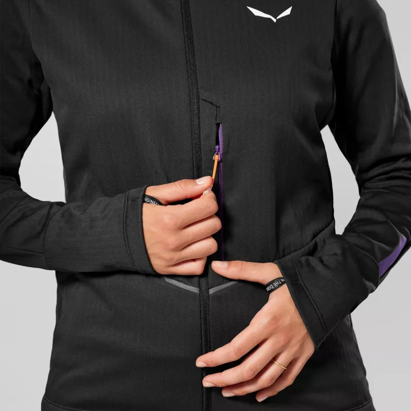 Salewa Pedroc PL 3 jas dames fleece - Black Out XXS