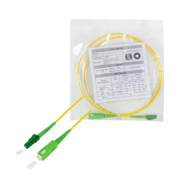 LogiLink FPSLS50 singlemode OS2 glasvezel-patchkabel, SC/APC naar LC/APC, 9/125 µm, 50 m, geel