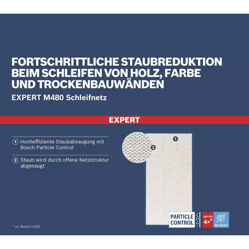 Bosch Accessories 2608901692 schuurgaas voor gipsplaatschuurmachine korrel 180, 107 mm x 115 mm, 10 stuks