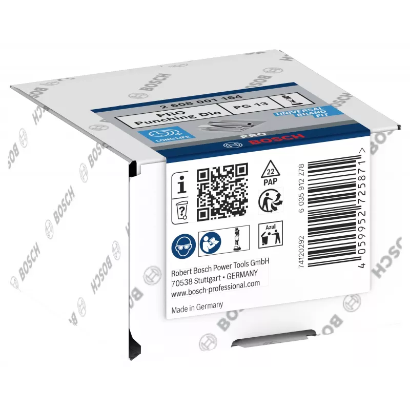 Bosch 2608001164 crimpstempel-set voor buiskabelschoenen en verbinders, 95 mm², zeskantprofiel