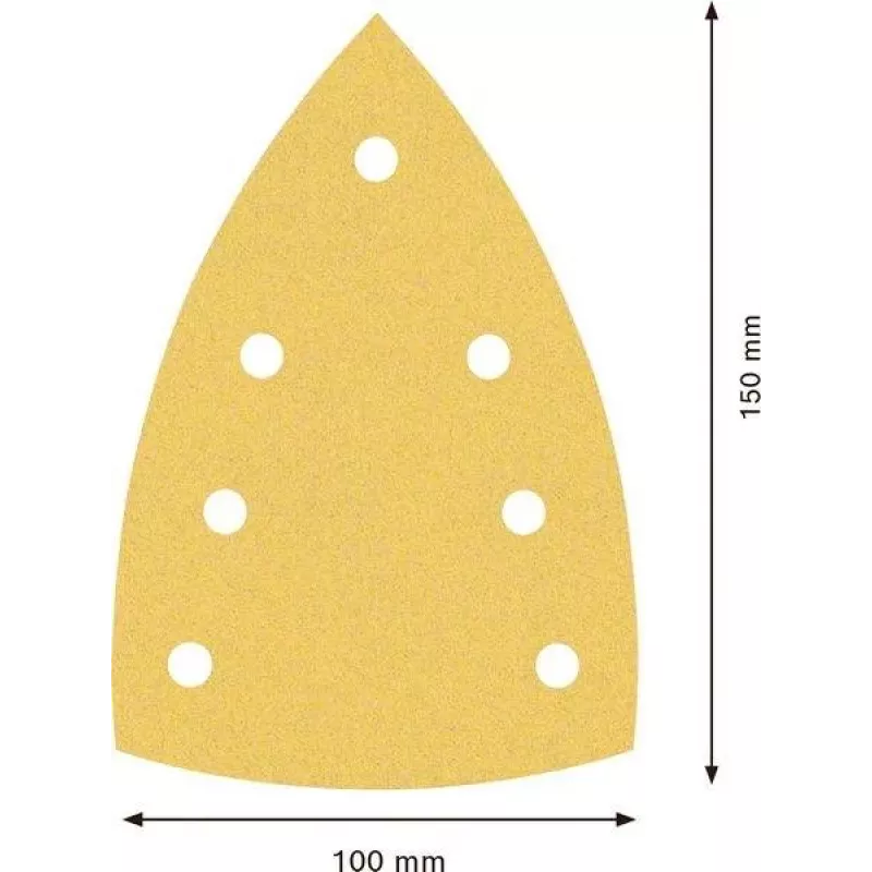 Bosch Accessories 2608901643 schuurbladen voor multischuurder, korrel 120, 150 x 100 mm, 50-pack