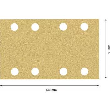 Bosch Accessories 2608901661 schuurpapier voor excenterschuurmachine korrel 60 (L x B) 133 mm x 80 mm 50 stuks