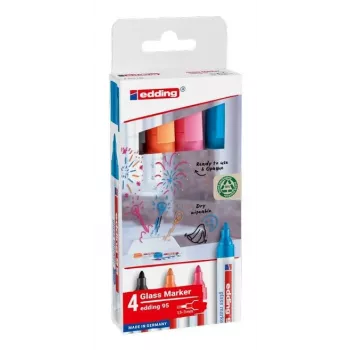 edding 95 glasboardmarker gesorteerde kleuren 1-5 mm 4 stuks (4-95-4-2)