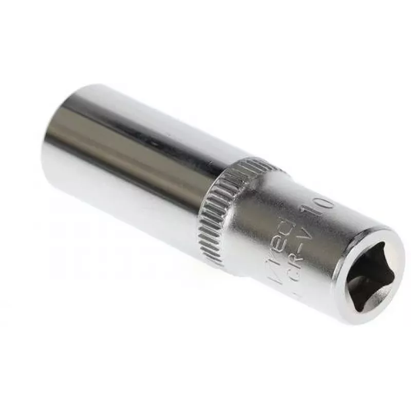 GEDORE red 1/4 inch aandrijving dopsleutel diep, 6-kant, 10 mm, lengte 50 mm R41001009