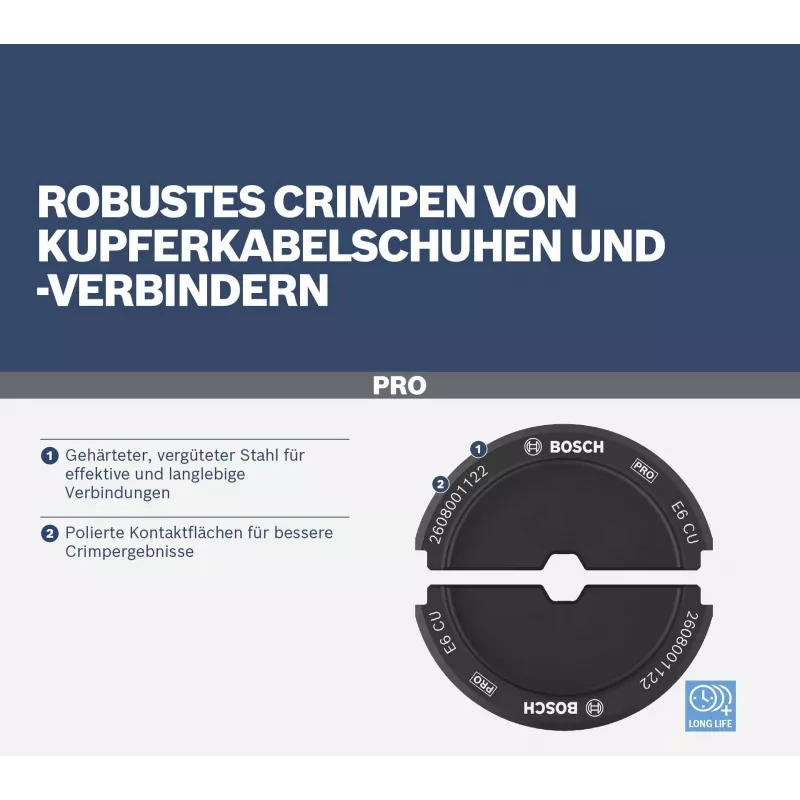 Bosch 2608001126 crimpmatrijzenset voor buiskabelschoenen en verbinders 35 mm²