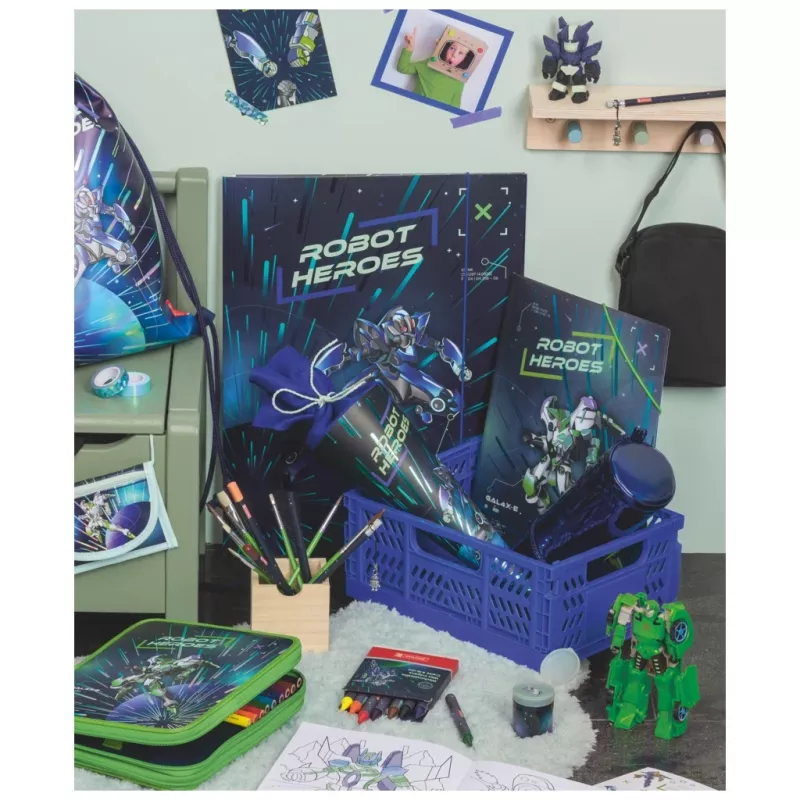 BRUNNEN verzamelmap ROBOT HEROES DIN A4 donkerblauw mint 1041604421