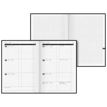 BRUNNEN TIME CENTER 2027 boekkalender A5 zwart weekplanner 1072520907