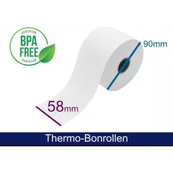 ARTDEV thermopapierrol 58 mm x 90 mm x 25,4 mm binnenwikkeling wit ADT589025-WI