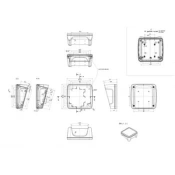 Bopla BoPad BOP 1212 P-9016-SET displaybehuizing 122 x 118 x 57,60 mm ABS wit (RAL 9016) 35112076.HMT1