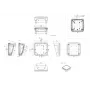 Bopla BoPad BOP 1212 P-9016-SET displaybehuizing 122 x 118 x 57,60 mm ABS wit (RAL 9016) 35112076.HMT1