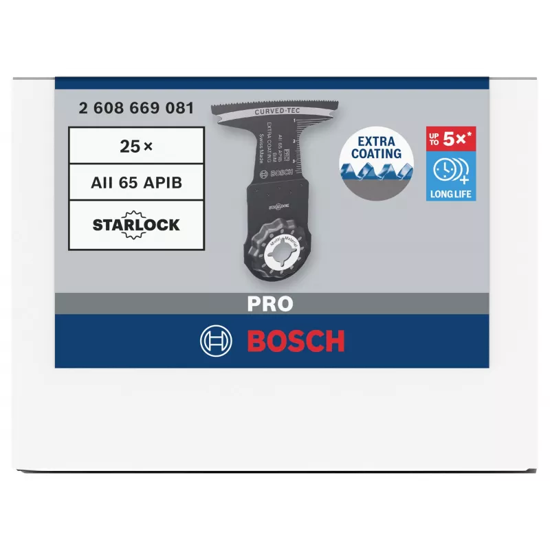 Bosch PRO AII 65 APIB inbouwzaagblad 65x40mm voor hout en metaal, StarlockPlus/Max 2608669081