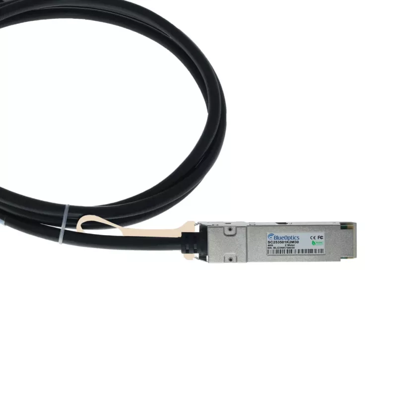BLUELAN QSFP-4X10G-C2M-BL compatibele Alcatel-Lucent 40G QSFP naar 4x10G SFP+ passieve Direct Attach breakout-kabel, 2m