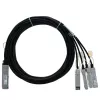 BlueLAN 40G QSFP+ naar 4x10G SFP+ passieve Direct-Attach-breakout-kabel, 2m, 30 AWG, Dell-compatibel CBL-QSFP-4x10GSFP-PASS-2M-BL