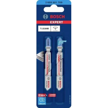 Bosch EXPERT T 118 AHM carbide-decoupeerzaagblad voor roestvrij staal, 3-pack 2608901709
