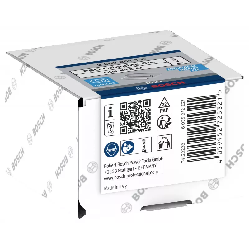 Bosch 2608001136 Krimpinzet voor buiskabelschoenen en verbinders, 25 mm²