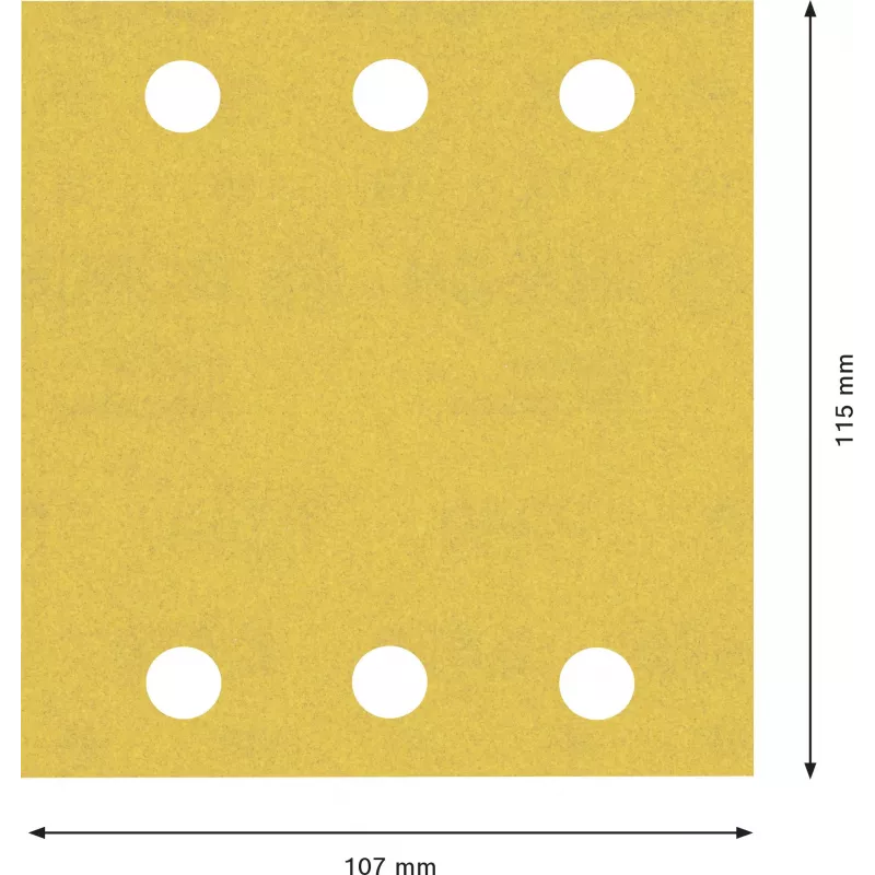 Bosch Expert C470 schuurpapier voor vlakschuurmachine, korrel 240, 107 x 115 mm, 50-pack 2608901659