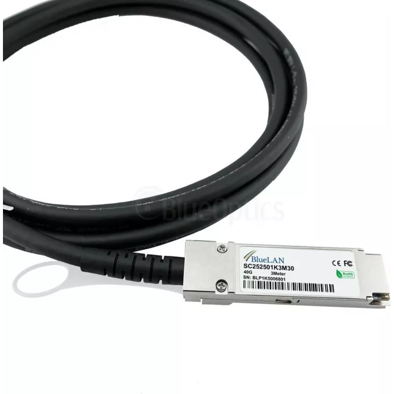 BlueLAN 40G QSFP+ Direct Attach koperkabel, 1m, Lenovo/Mellanox compatibel (ARZF-BL)