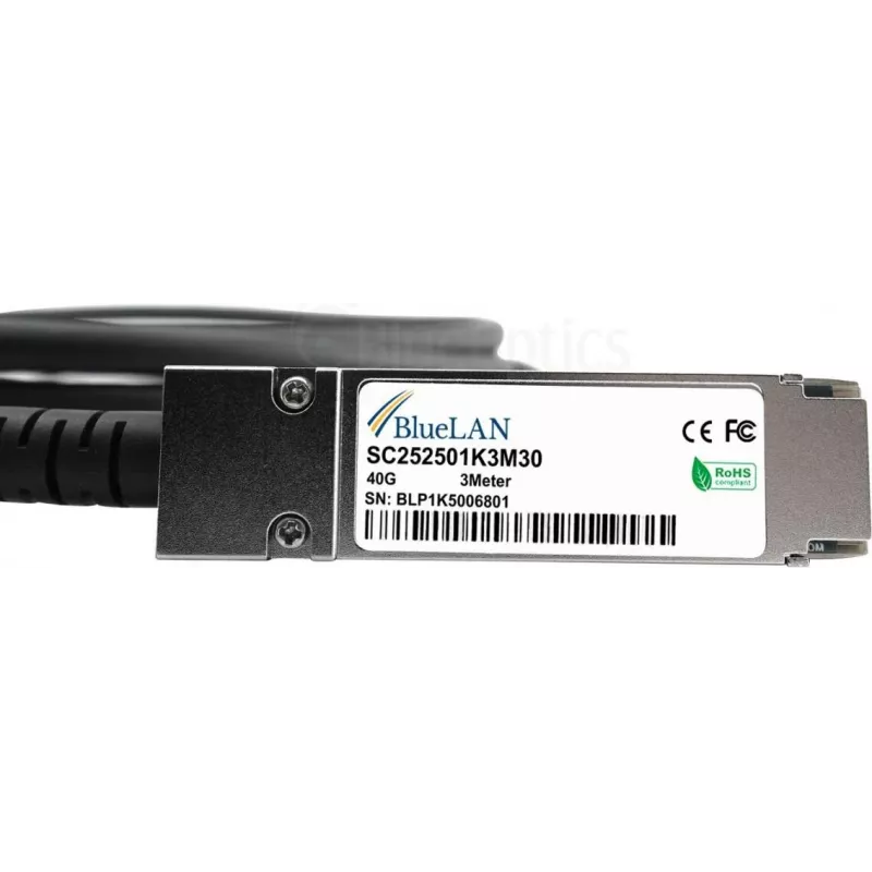 BlueLAN 40G QSFP+ Direct Attach koperkabel, 1m, Lenovo/Mellanox compatibel (ARZF-BL)