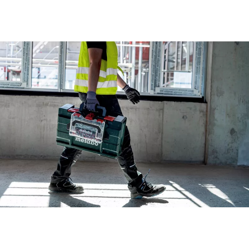 Metabo 626896000 metaBOX 63 XS gereedschapsbox-inzet, ABS, groen/transparant