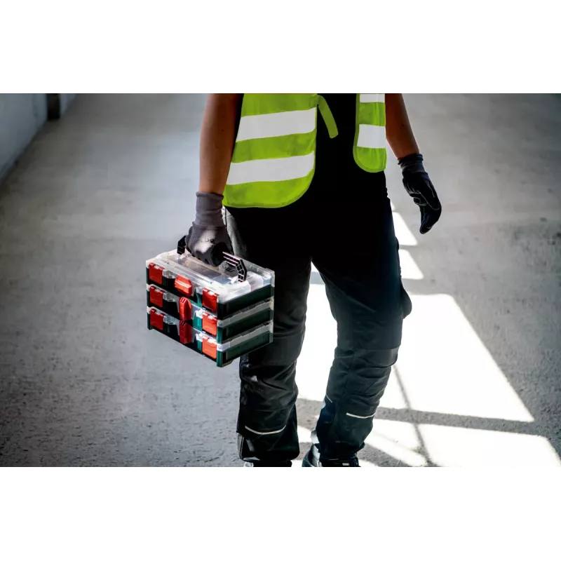 Metabo 626896000 metaBOX 63 XS gereedschapsbox-inzet, ABS, groen/transparant