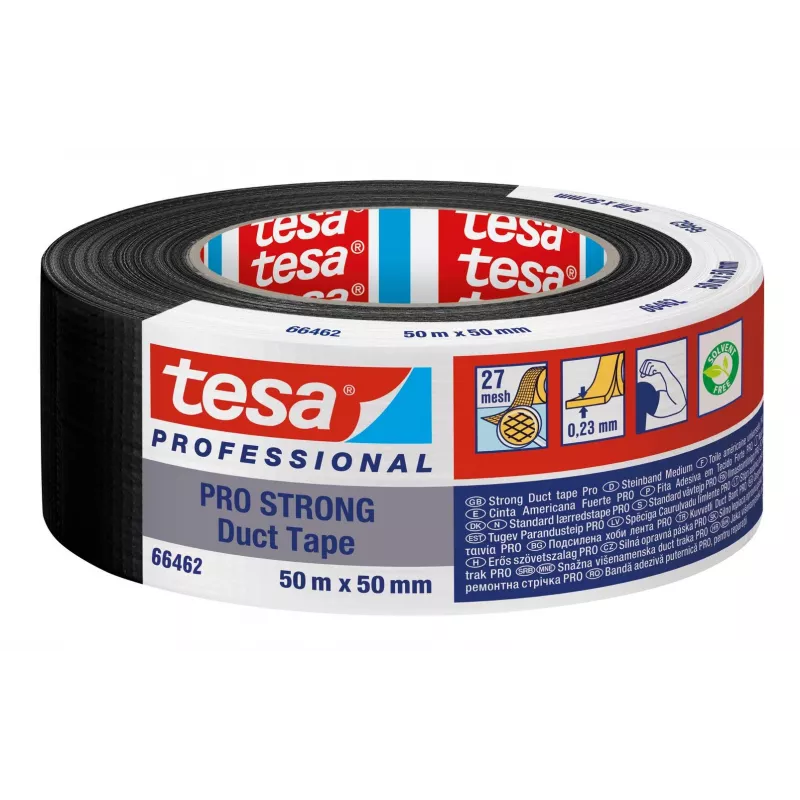 Tesa Pro Strong weefband zwart 50 m x 50 mm 66462-00002-00