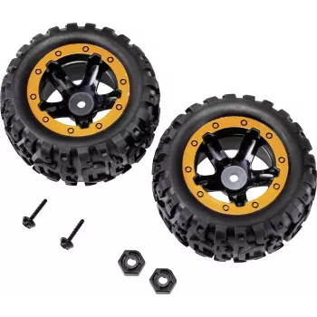 Reely RE-6904695 1:10 off-road wielset (2 stk., 87 mm, 12 mm zeskant, zwart)