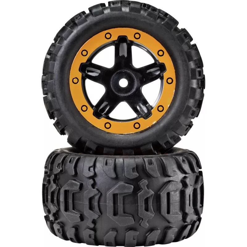 Reely RE-6904695 1:10 off-road wielset (2 stk., 87 mm, 12 mm zeskant, zwart)