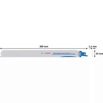Bosch PRO Medium-Thick Metal precise S1237BEF reciprozaagblad, 300 mm, 5-pack 2608658996