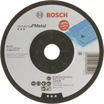 Bosch Standard for Metal slijpschijf 125 x 6,0 mm gebogen midden Type 27 aluminiumoxide 2608619777