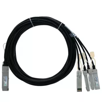 BlueLAN 40GBASE-CR4 QSFP naar 4x10GBASE-CR SFP+ passieve Direct Attach breakout-kabel, 2m, AWG30, compatibel met Chelsio OCTTAPCABLE2M OCTTAPCABLE2M-BL