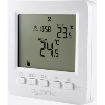 Sygonix inbouw ruimtethermostaat met weekprogramma, 5 tot 35 °C, wit (SY-4500818)